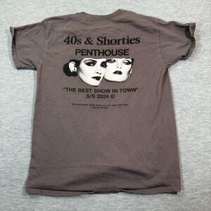 40s & Shorties T-Shirt Men M Brown Penthouse Faces S/S 2024 Graphic‎ Tee